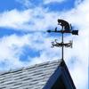 Black Cat Weathervane Metal Weather Vane Gift,Weathercock Kitten Ornament,Wind Direction Indicator