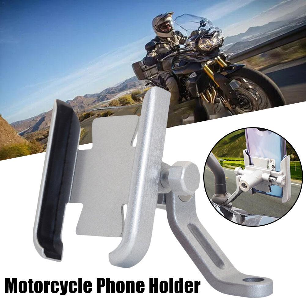 Motorcycle Bicycle Phone Holder Gps Bracket Cellphone Stand Moto Rearview Mirror Handlebar Mount Compatible For Xiaomi iPhone
