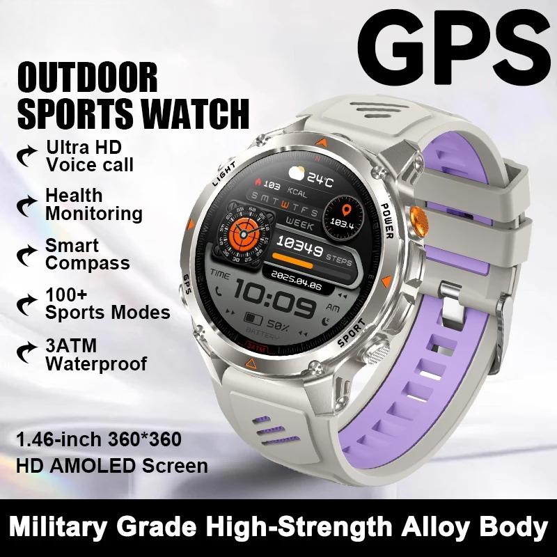 New Military Outdoor GPS Positioning SmartWatch Men Run RIDE Fitness GPS Tracer 10ATM/IP69 Compass HD call Sports Watch bracelet