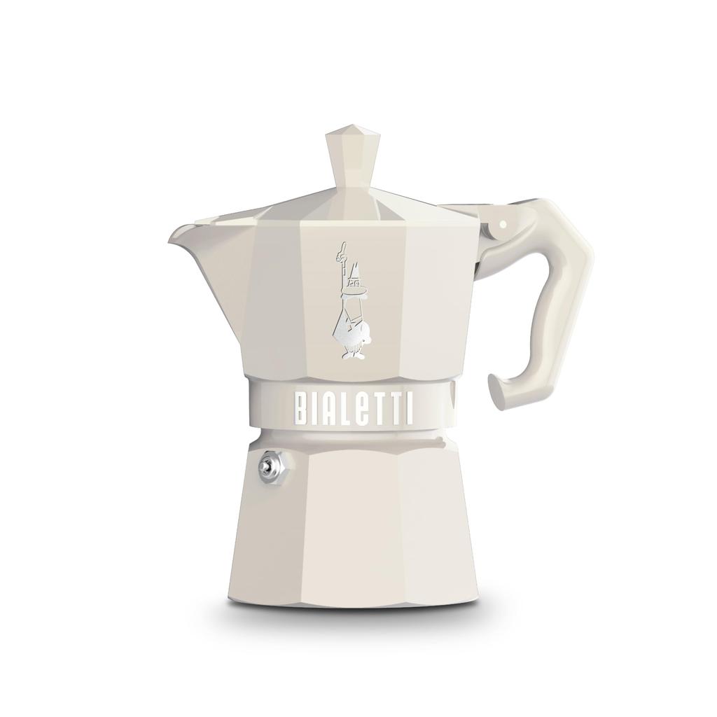 Bialetti Mocha Exclusive Cream 3 Cup Direct Fire Type Maker Espresso Maker (Coffee Macchinetta)