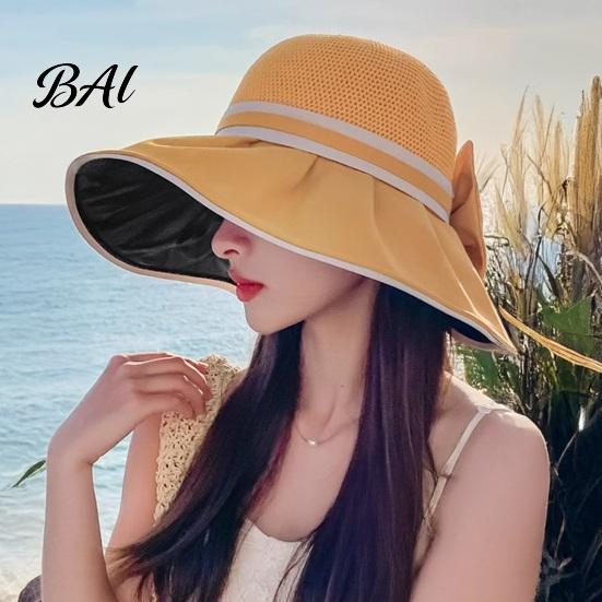 Packable Holiday Headwear Women Hollow Knit Bucket Hat, UV Protection Wide Brim Sun Lightweight Outdoor Cap Foldable Summer Beach Caps for Commute