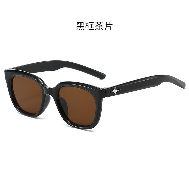 New European and American style GM Women's Korean-style sunglasses with large frames for square and round faces, slimming effect, fashionable retro