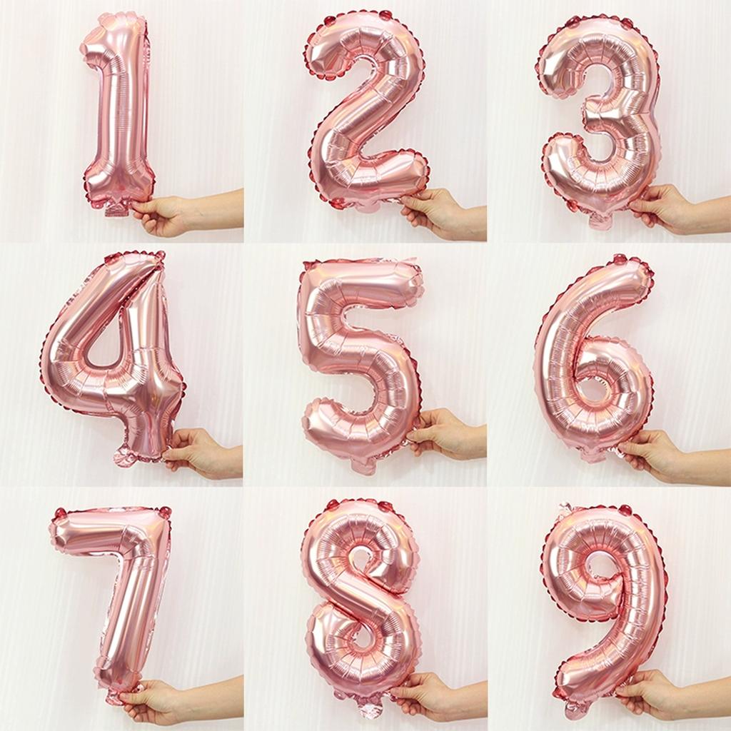 Алюминиевая пленка фольгированный воздушный шар с цифрами Широкое применение Безопасные и прочные цифры 0-9 фольгированные шары