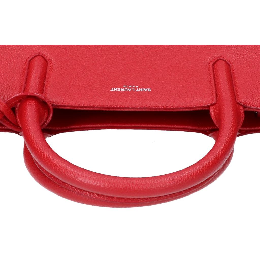 SAINT LAURENT PARIS [Excellent Condition] 400413 B680N Cabas Rive Gauche 2-Way Handbag RedUsed