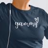 Футболка с принтом 'Gammy Heart', Подарок на День матери, Мягкий хлопок