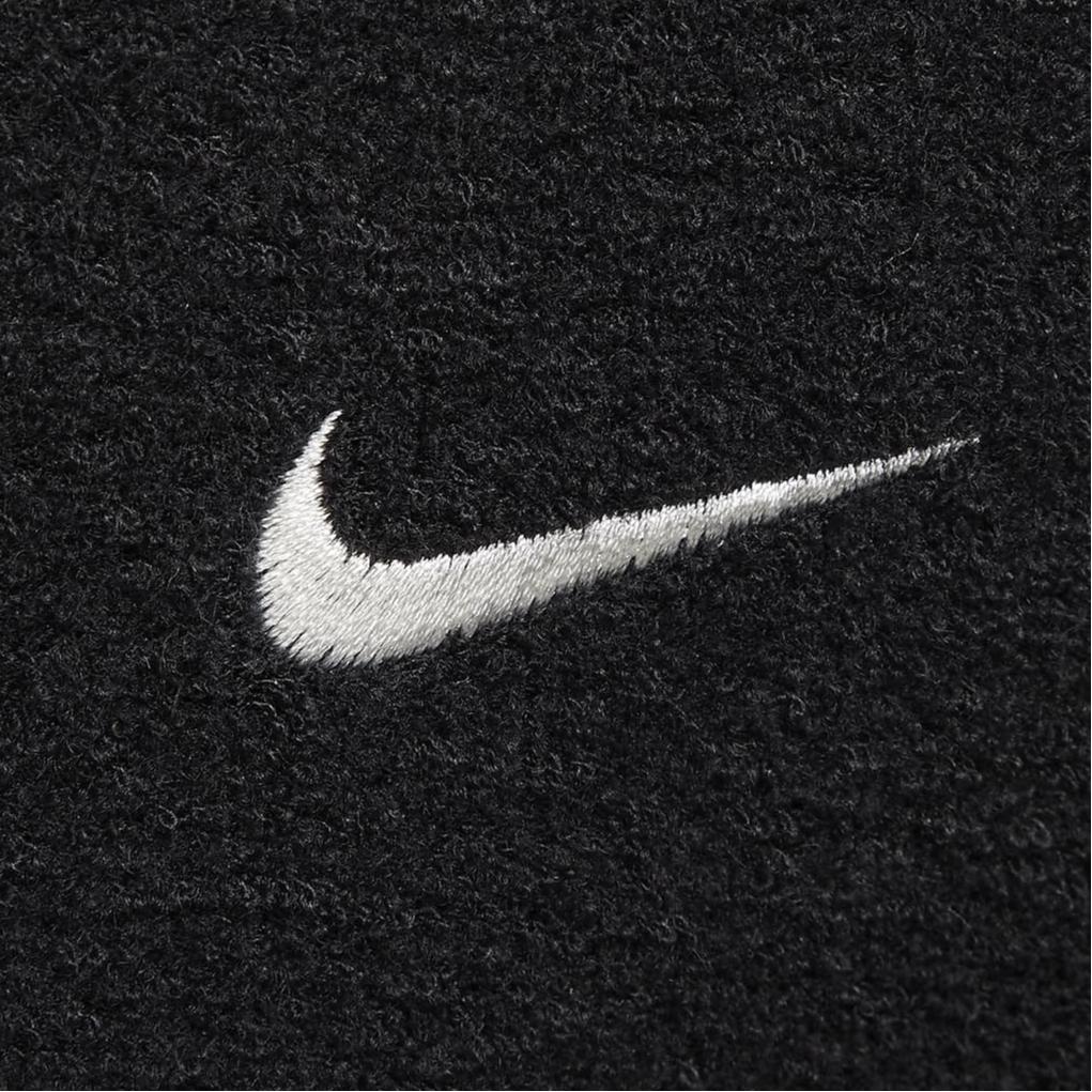 Nike Спортивные штаны Phoenix Плюшевые Однотонные с логотипом Высокая талия Широкие штанины Флисовый трикотаж Женские брюки Черный FN3622-010