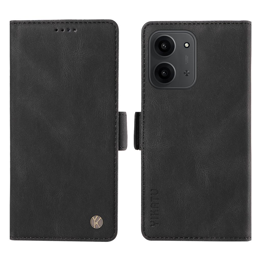 For Xiaomi Redmi 15C 4G (173mm) Leather Case YIKATU YK-005 Skin-touch Feeling Wallet Phone Cover