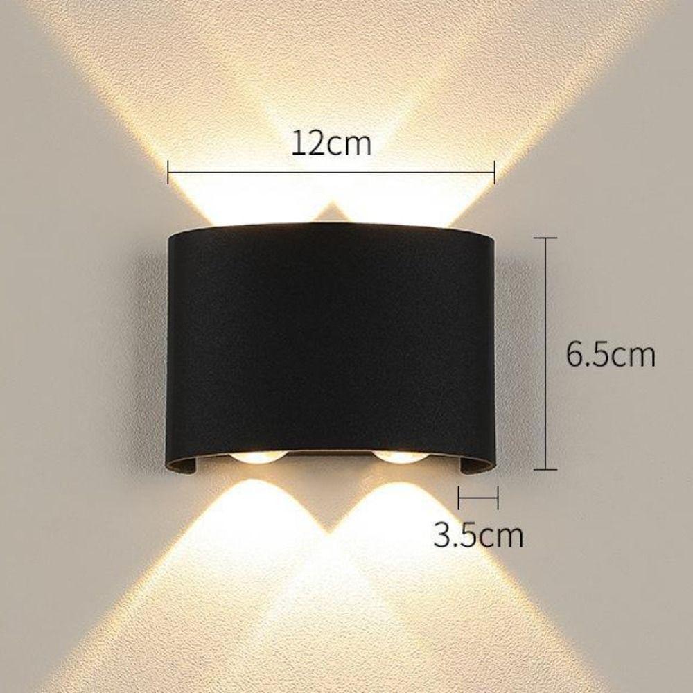 Modern Aluminum Shell LED Wall Light Black White IP65 Waterproof Corridor Balcony Lights Garden Stairs Bulb Indoor Outdoor