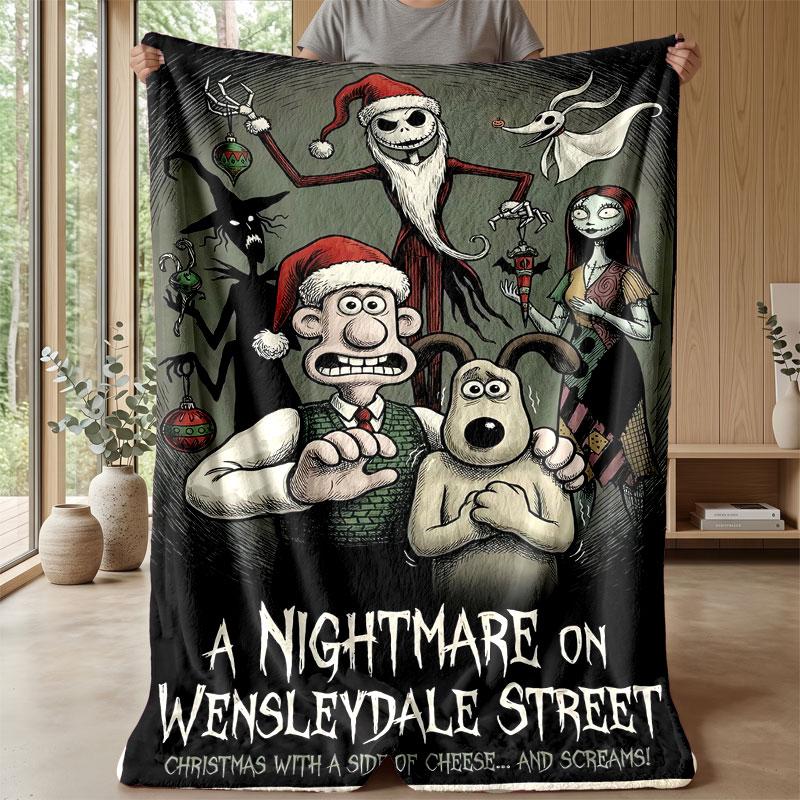 Soft Flannel Blanket Lightweight Cozy Bedroom Living Room CoverWallace & Gromit