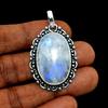 Rainbow Moonstone Pendant Natural Gemstone 925 Sterling Silver Handmade Pendant Gift For Her