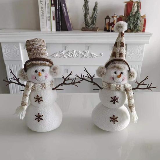 Рождественский орнамент в виде снеговика, очень мягкий, износостойкий, очаровательный внешний вид, игрушка для рождественской вечеринки, украшение для рабочего стола