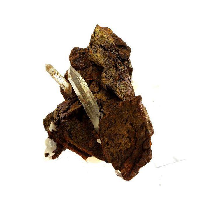 Pierres et Minéraux. Siderite + Quartz. 1000.0 ct. Vizille, Isère, France..