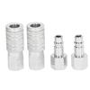 2Pcs Air Coupler 2Pcs Plugs 1 2in NPT Aluminum Alloy 300PSI Air Hose Quick Connect Fittings Pneumatic Tool Adapter