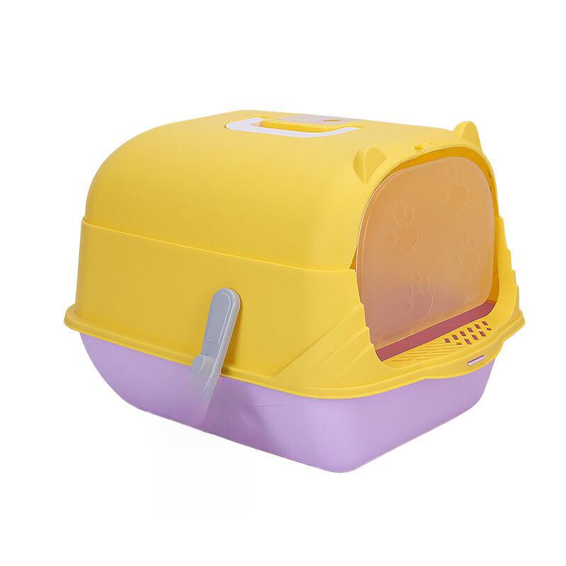 Large Enclosed Cat Litter Box with Door, Anti-Splash & Deodorizing