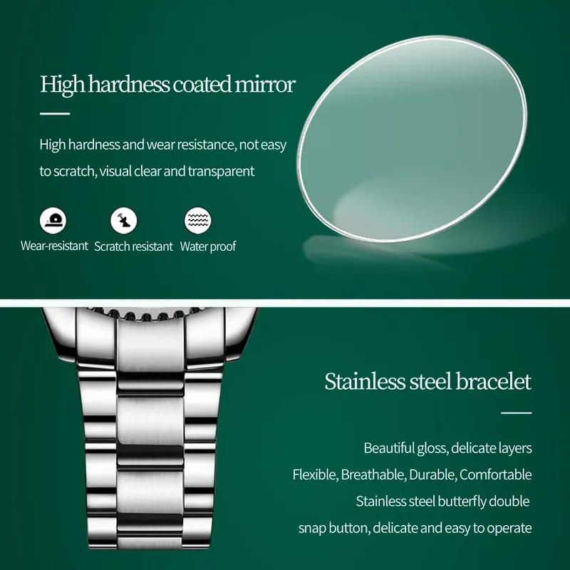 Женские водонепроницаемые светящиеся кварцевые часы с роскошным циферблатом инкрустированным цирконием, модные часы с календарем Женские легкие роскошные кварцевые часы