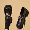Thick-soled Platform Loafers Women's Autumn Retro French High-heeled Mary Jane Shoes Women's British Style Small Leather Shoes Women's Fashion