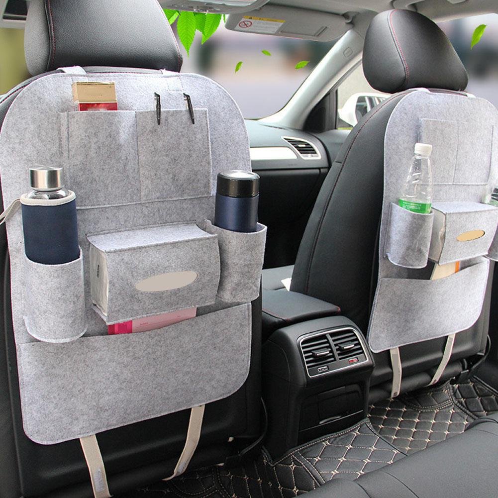 Car Seat Backrest Protector Multi-functional Storage Bag Universal Car Back Seat Storage Bag Organizer Car Accessories
