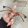 Myopia Glasses Men Unisex Round Anti Blue Light Glasses Half Frame Shortsighted Glasses 0 To -6.0