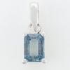 Natural  Aquamarine Gemstone Silver Pendant Woman Promise Gift
