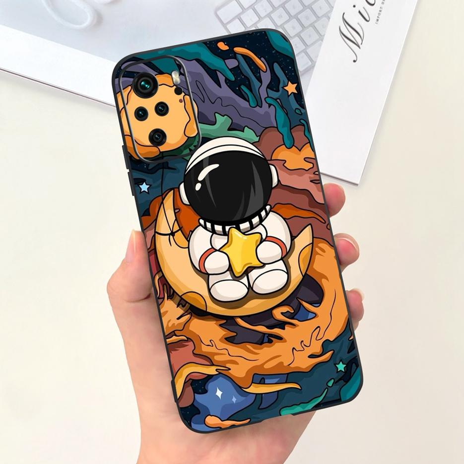 For Xiaomi Redmi Note 10 Case Redmi Note 10S Cute Astronauts Cartoon Cover Soft TPU Phone Cases For Redmi Note 10 Pro Max Bumper