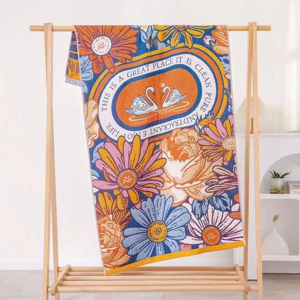 Extra Large Cotton Gauze Cartoon Bath Towel - Soft, Quick-Drying for Adults & Kids