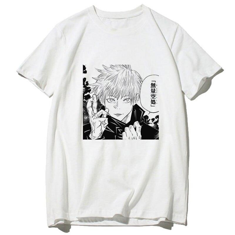 Jujutsu Kaisen Kawaii Графические футболки женские Kawaii летние топы футболка с героями мультфильмов Harajuku японское аниме Ulzzang футболка женская
