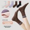 Parallel Bars, Running, Women's Mid-calf Socks, Breathable and Shock-absorbing, Towel Bottom, Marathon, Hiking, Cycling, Pressure Long Socks