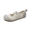 Fashion Fashion Round Toe Shallow Mary Jane Shoes Women Soft Sole Casual Shoes Female Retro Slingback Mule Flats Zapatos 2024