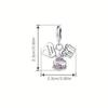 1pc 925 Silver Plated Happy Birthday Pendant DIY Charm Women's Daily Wear Valentine's Day Gift Jewelry
