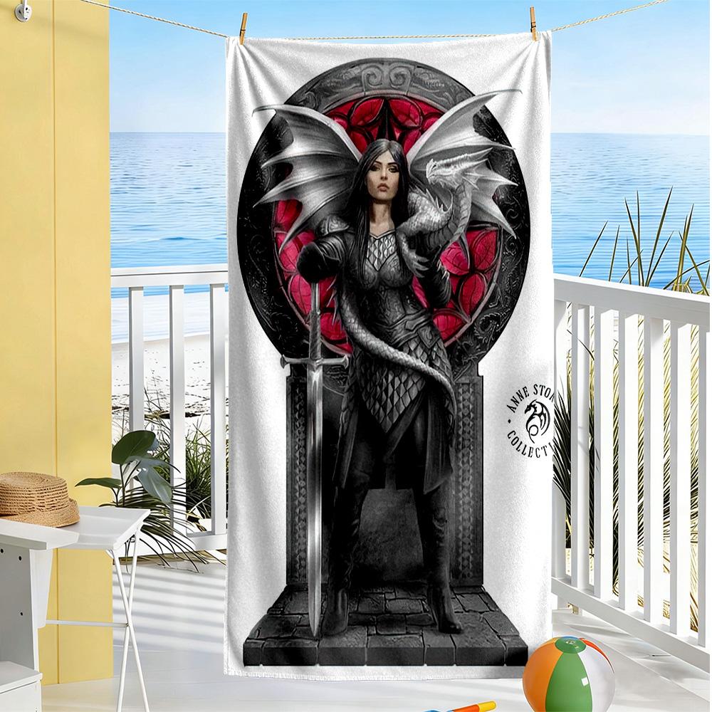 Gothic Style Beach Towel Super Soft & Absorbent Comfortable Lightweight