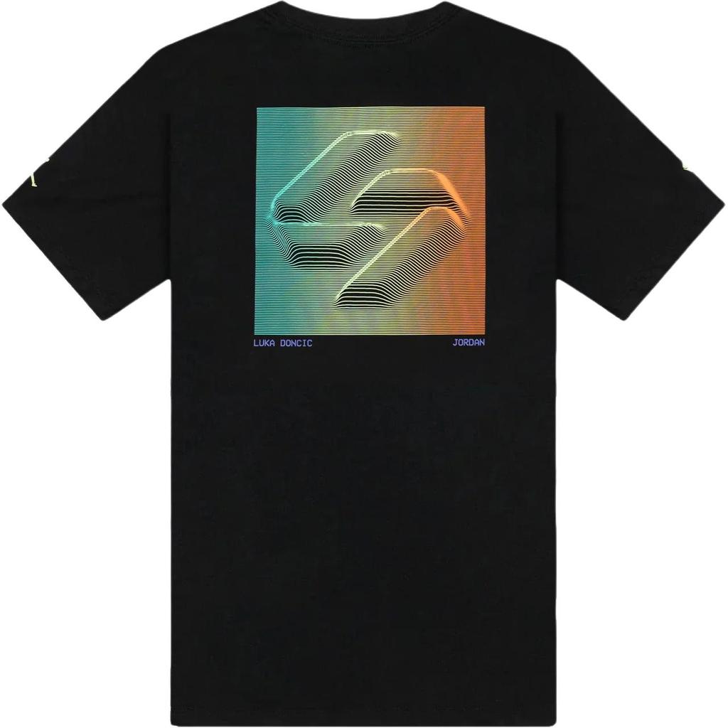 Jordan Футболка с принтом Luka, мягкая, удобная, с коротким рукавом, мужская, черная HF8087010