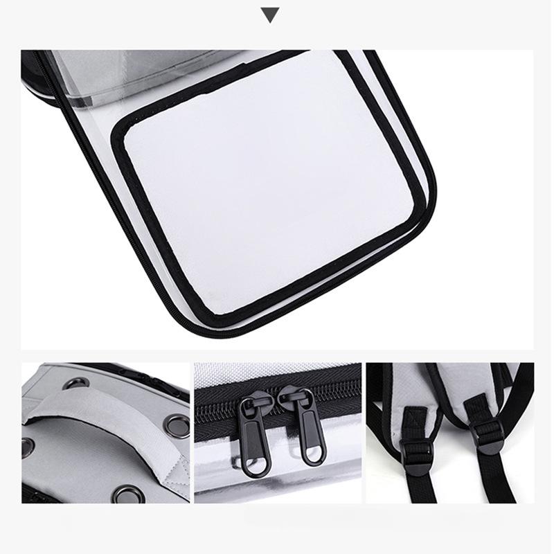 Новая сумка для домашних животных, складной дышащий рюкзак для домашних животных через плечо, портативная прозрачная сумка для кошек большой вместимости.