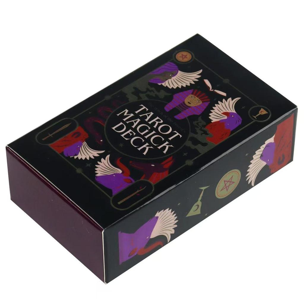 10.3*6cm The Witch of The Forest’s Tarot Magick Deck: 78 Cards with Guidebook for Beginners Gilded Black Edges