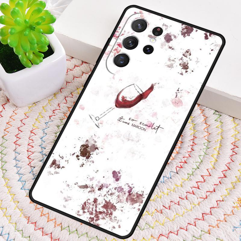 Чехол для телефона из ТПУ с рисунком 'Бокал красного вина' для Samsung Galaxy note 10 pro S26 S25 S24 S23 S22 Ultra Plus S21 FE S20 Защитный чехол