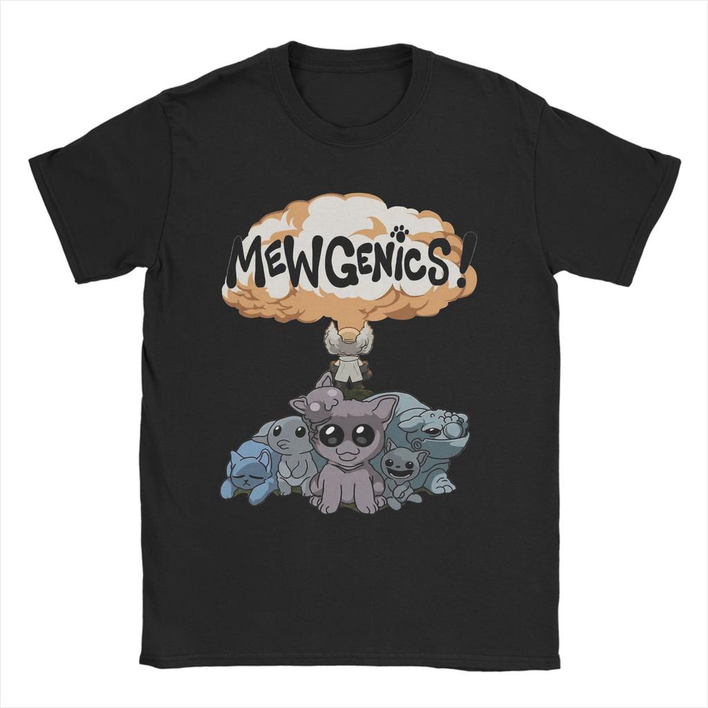 Mewgenics Characters Cat Game TShirts for Unisex  Novelty Cotton Tee Shirt Round Collar Short Sleeve T Shirt Summer Clothes