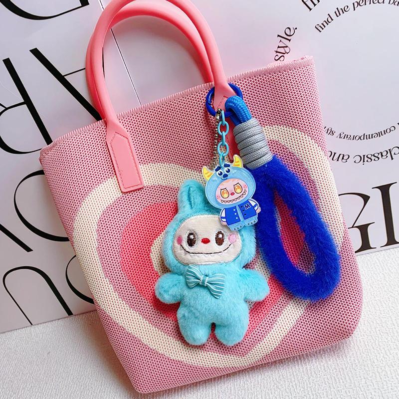 Cartoon Cute Labubu Keychain Pendant Funny Car Keychain Exquisite Creative Backpack Decoration Accessories Gifts