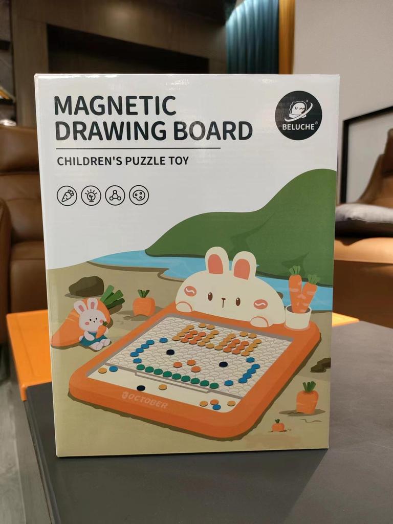 Магнитная доска для рисования для детей в виде кролика - Улучшает концентрацию, Образовательная, Креативная, Развивающая игрушка