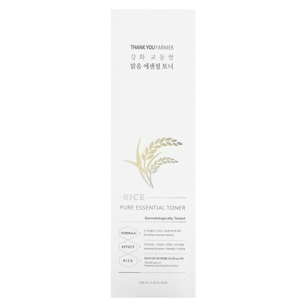 Rice Pure Essential Toner, 200Ml(7.03Fl Oz)