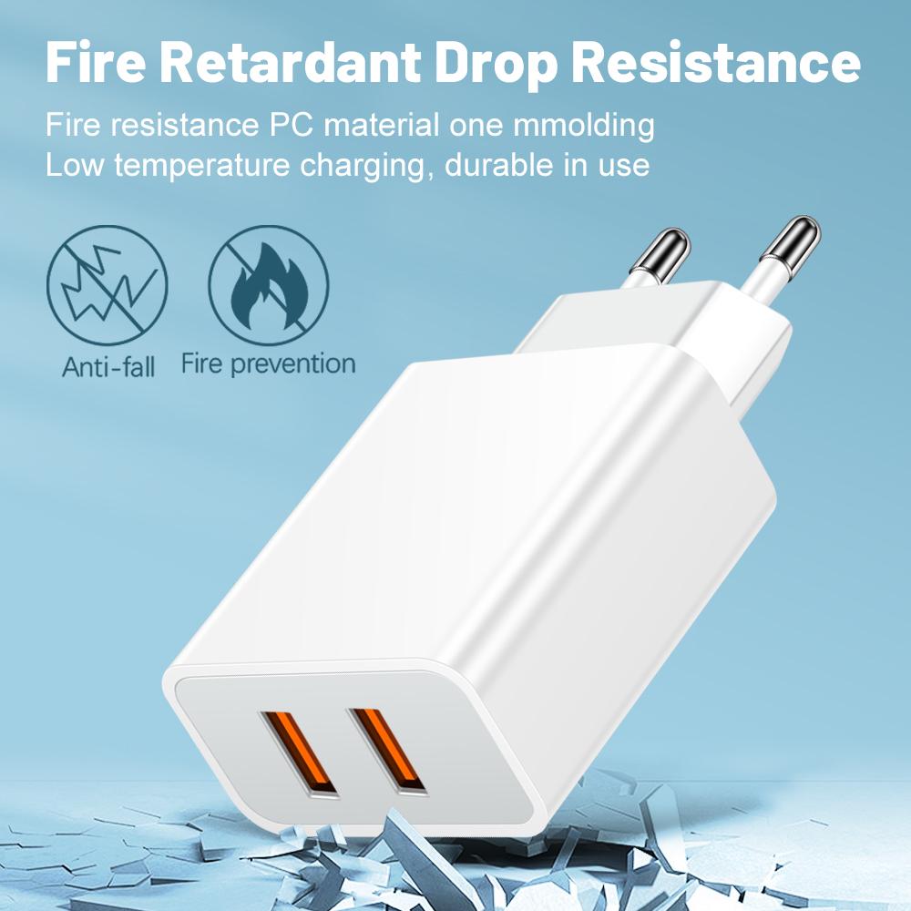 2.4A 2 USB быстрое зарядное устройство мобильный телефон EU/US/UK вилка настенный адаптер зарядка дорожные зарядные устройства для Samsung Xiaomi