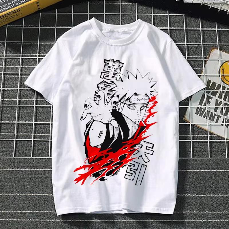 Cotton Top Japanese Anime Naruto Tshirt Graphic Boys Tshirt Shortsleeved Top Sasuke Childrens Clothes Comic Merchandise