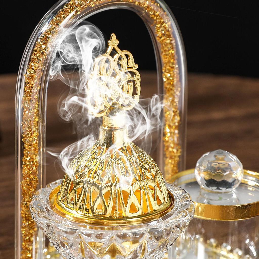 Арабская курильница для благовоний, домашний декор, винтажный дизайн, держатель для благовоний, роскошный набор, настольный