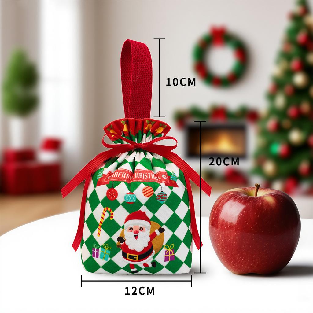 High Quality Velvet Christmas Gift Bag Drawstring Candy Box DIY Christmas Apple Storage Bags Home New Year Party Decoration