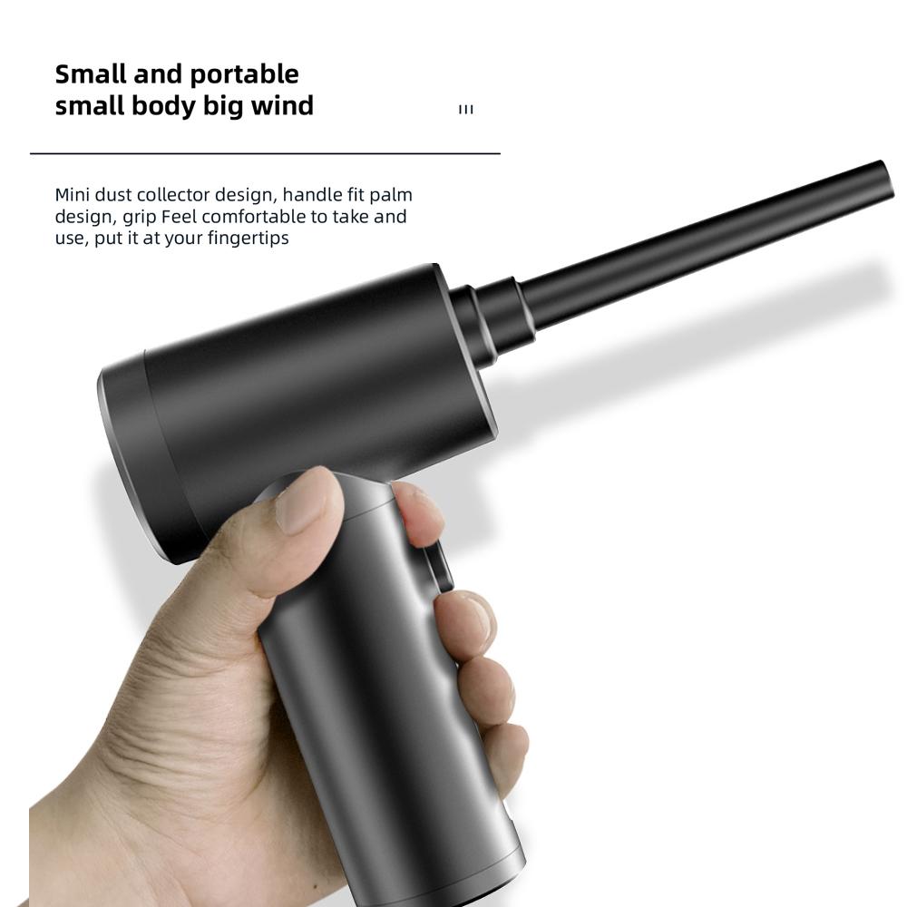 Беспроводная воздушная тряпка 50000 об/мин, пистолет для выдувания пыли, USB-вентилятор сжатого воздуха, очистка для компьютера, ноутбука, клавиатуры, камеры, чистка