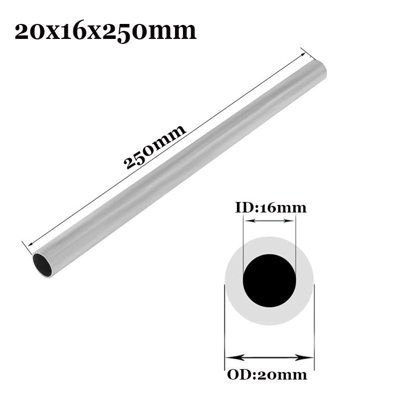 6061 Aluminium Pipe Length 250mm/500mm OD 5~20mm Inner Dia 2mm~16mm Straight Round Aluminum Alloy Tube