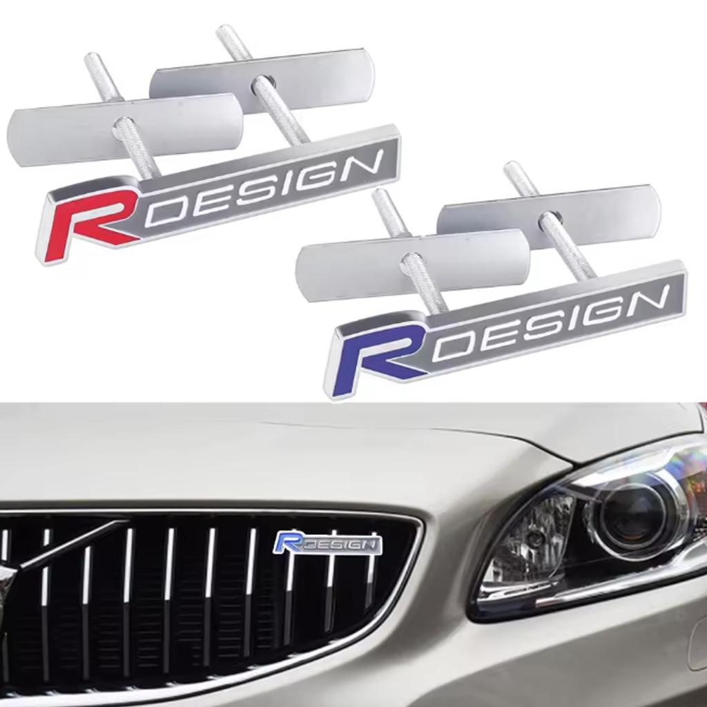 Car 3D Metal RDESIGN Logo Badge Sticker Auto Front Grille Trunk Car Body Emblem Stickers Accessories For V40 V50 S40 S80 XC60 S90