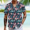 Men'S Casual Loose Short Sleeved Shirt Fashion Printed Shirt Top