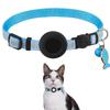Reflective Pet Collar with Waterproof Tracker-Holder Adjustable Pet Nylon Collar CatsCollar Breakaway Safety Collar