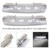 Pair LED Daytime Running Fog Lights  For Mercedes Benz W204 S204 W212 2007-2014