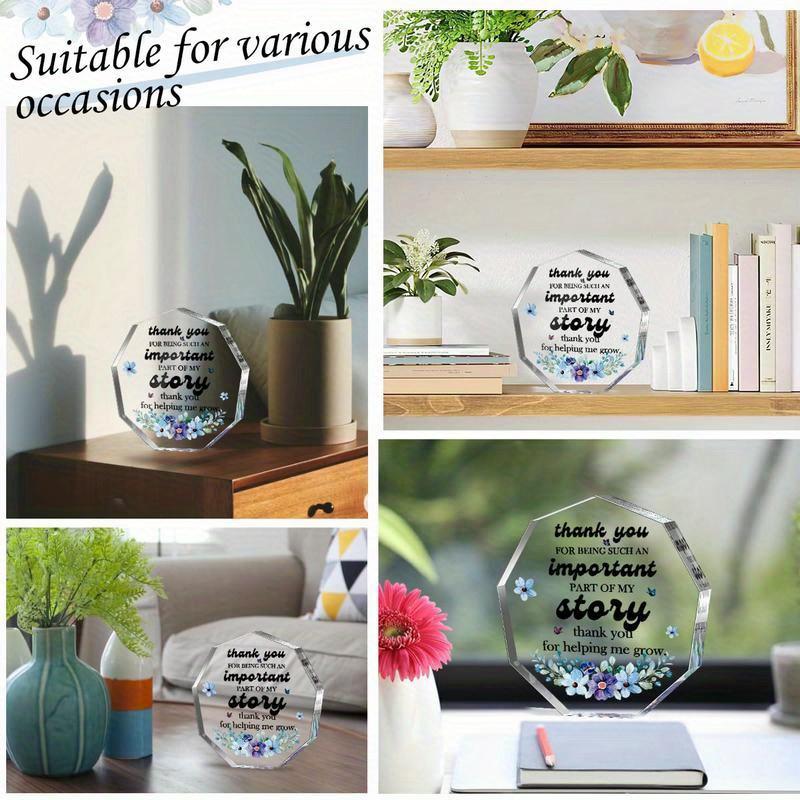 Акриловая табличка для выражения благодарности учителю - Универсальный подарок "Спасибо" для педагогов и руководителей