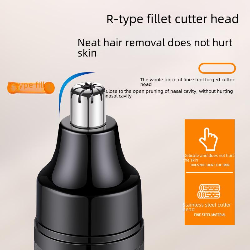 Электрический триммер для волос в носу для мужчин: USB-ножницы для удаления волос в носу для чистки носовой полости